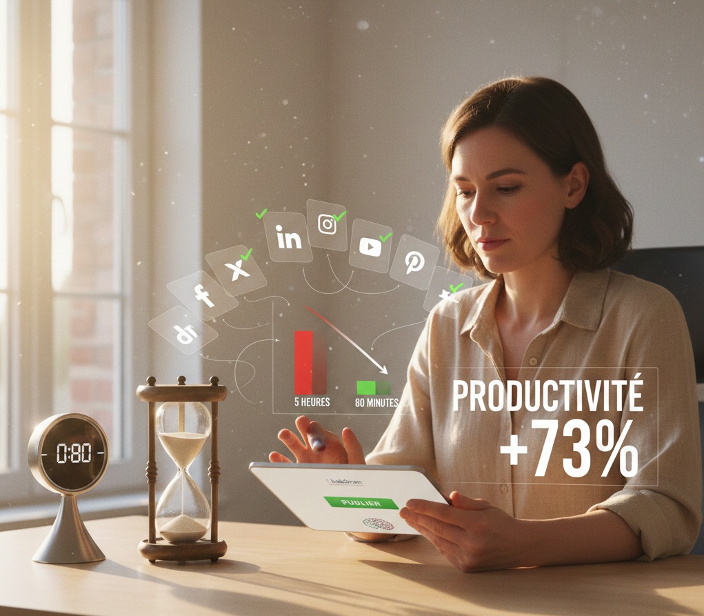 Publish on multiple social networks manually or via API